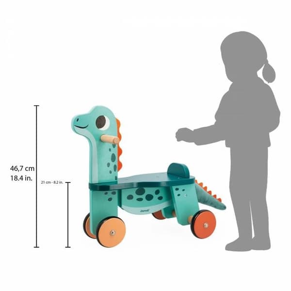DINO - BÆRER PORTOSAURUS Grönt och orange