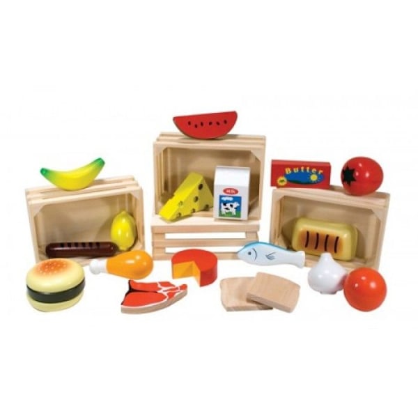 Matspel i trä - MELISSA & DOUG - Matgrupper - Blandat - Från 3 år Flerfärgad