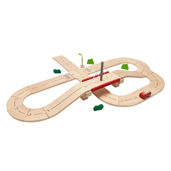 Plan Toys - Road set - TROUSSELIER beige