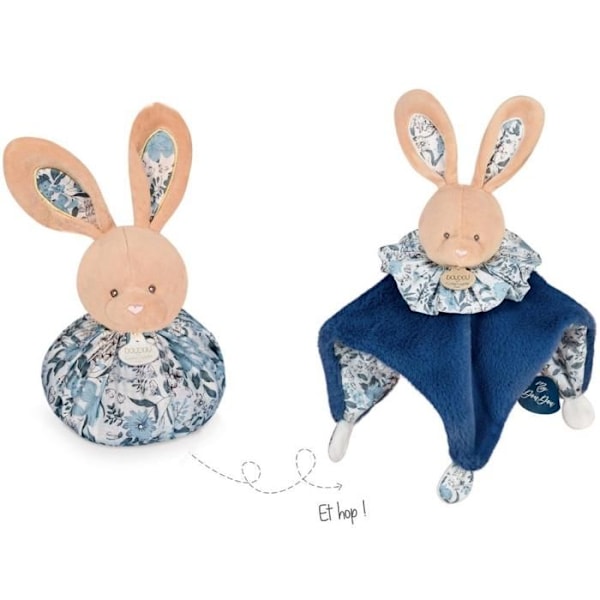 3 i 1 bolltäcken Blue Rabbit - Doudou et Compagnie - Blandat - Födelse - Akryl Blå