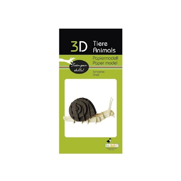 Fridolin - 3D-modell av papper Snigel kastanj