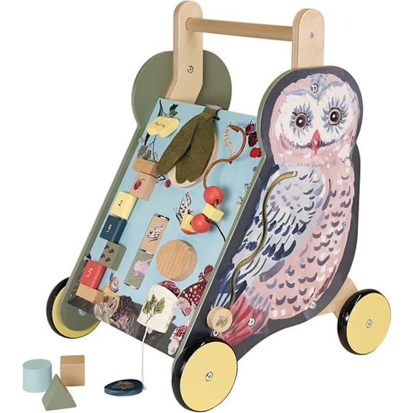 Manhattan Toy - Owl Push Activity Cart Grön