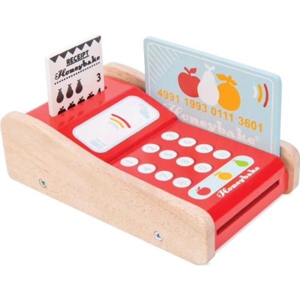 Bankkortsautomat i trä - LE TOY VAN - Honeybake - Barn - Unisex - Röd - 3 år
