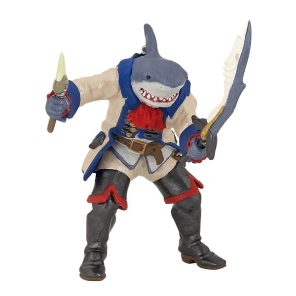 Mutant Shark Pirate Figurine - PAPO - För Barn Pojkar - Från 3 år - Inomhus