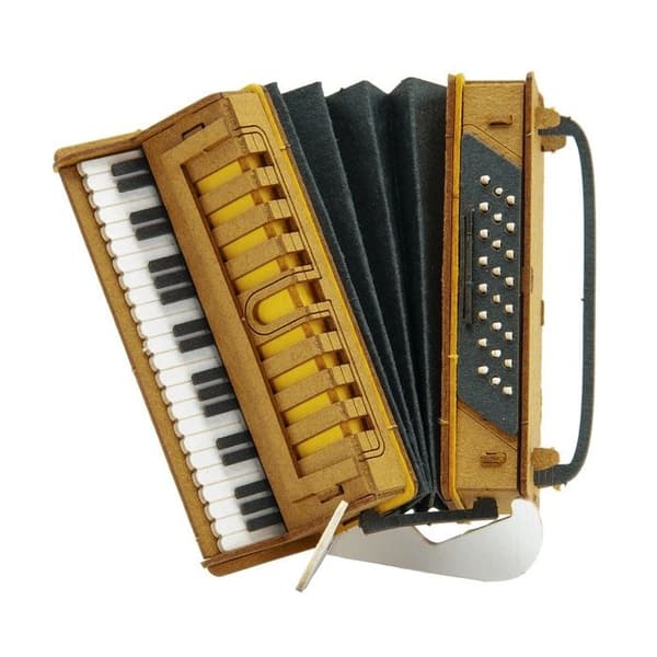 Fridolin - 3D-model i papir Accordion brun