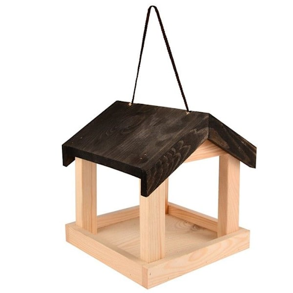 Fågelmatare - Esschert Design - FB463 - Furu - Svart tak - Utomhus Svart