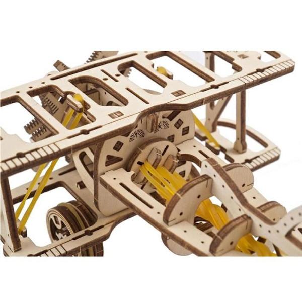 Trämodell: Mini Biplan Beige