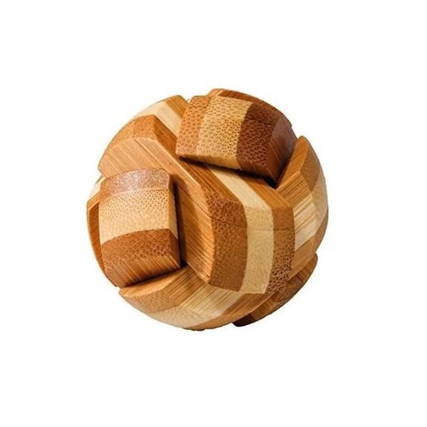 Bambu Le Ballon träpussel - Blandat - Från 6 år Brunt, beige och rött