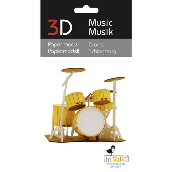 Fridolin - 3D papirmodel batteri Gul
