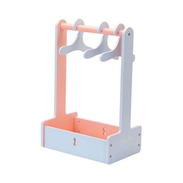 Trähängare för dockor - Petitcollin - Storlek 40,5x27,5x17,5 cm - Färg Blå - Blandat - Från 3 år