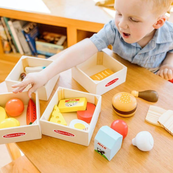 Puuhaaste ruokaleikit - MELISSA & DOUG - Ruokaryhmät - Sekä pojille että tytöille - Sopii 3-vuotiaista alkaen Flerfärgad