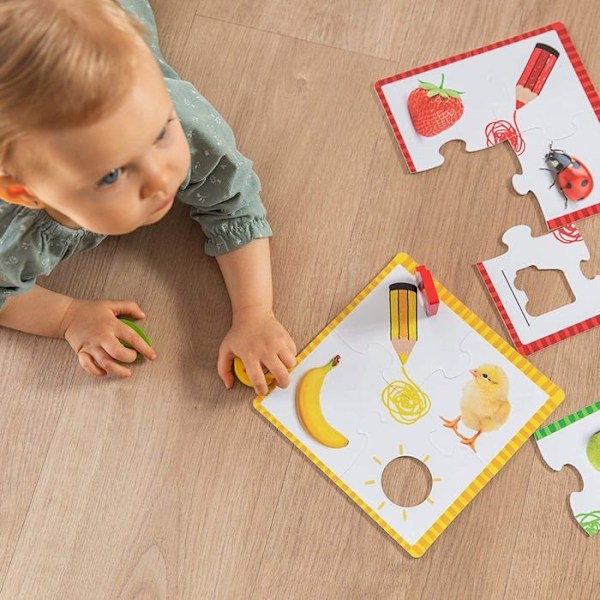 Jumbo värjättävä palapeli junior 22 x 20 cm 6 osaa - JUMBO - Monivärinen - Lapsille - Yhteensopiva - Valkoinen valkoinen