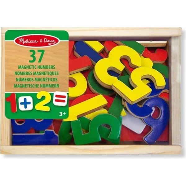 Pedagogiskt spel - MELISSA &amp; DOUG - 37 matematiska siffror och tecken i trä magneter
