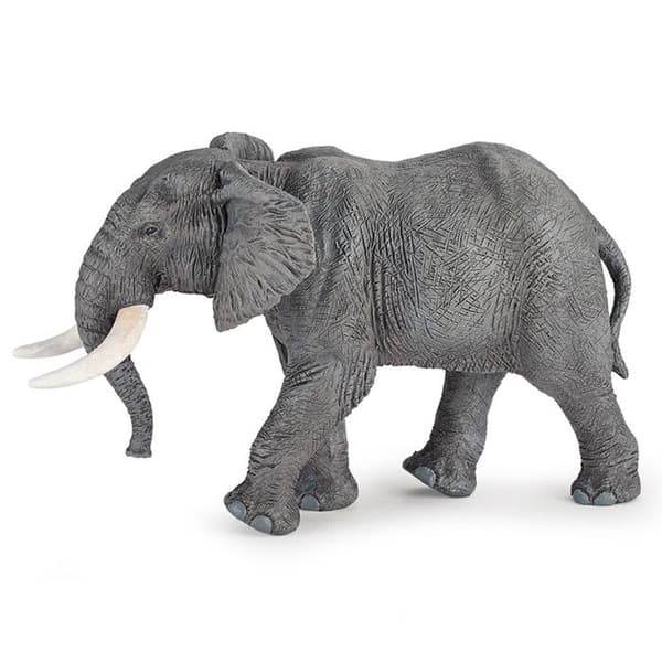 Afrikansk elefant figur Grå och vit