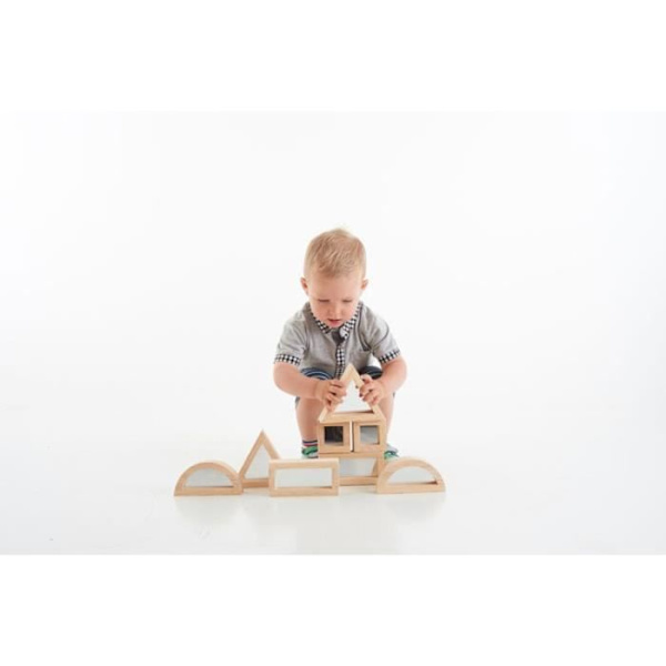 Set med 8 TICKIT spelspeglar Beige