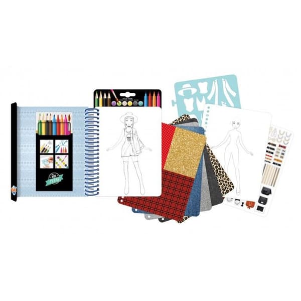 Scrapbooking kit - Buki - CM103 - Modehæfte - Rockoutfit - 28 tykke sider Blå