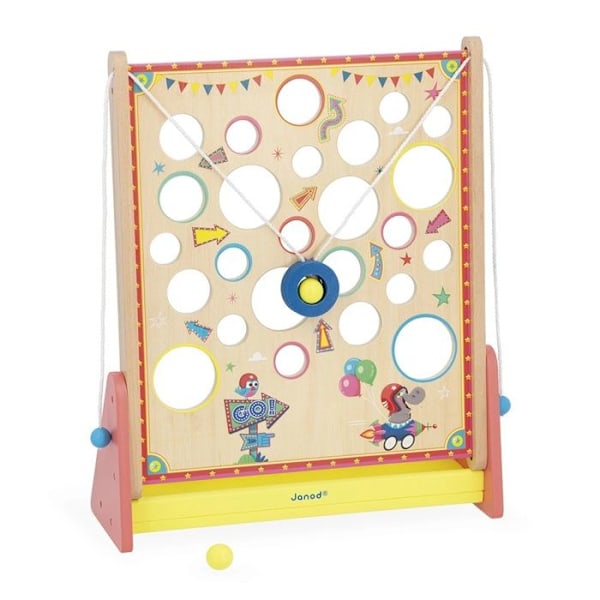 Spelmanskap - Janod - Vertikal Utmaning Applepop - 2 träkulor - Inomhus - Blandat Beige