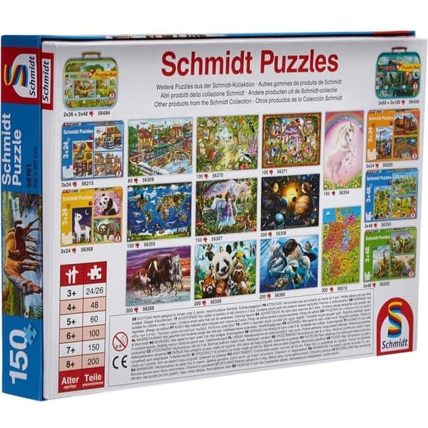 Puzzle Dyr - SCHMIDT SPIELE - Heste i bækken - 150 brikker - Barn 7 år Blå
