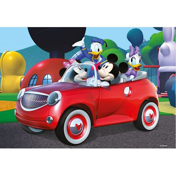 Pussel 2 x 12 bitar: Mickey, Minnie och deras vänner Flerfärgad
