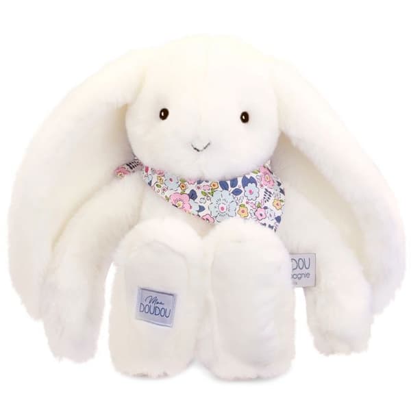 Lapin Fleurette - Valkoinen 35 cm - DOUDOU ET COMPAGNIE - PEHMOSET/Doudous - Beige - Polyesteri Hvid
