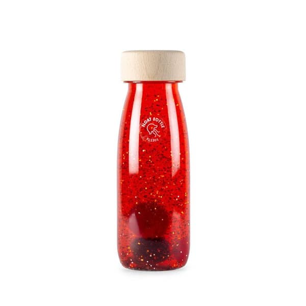 PETIT BOUM | Sensorisk flaske Float magic Flydende Rød - 14 x 4 cm Röd