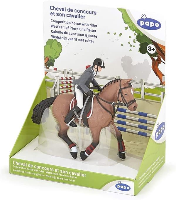 Figur - PAPO - Konkurrencehest - Håndmalet - Til børn - Multifarvet