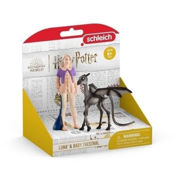 Luna and Baby Thestral, figur från Harry Potter®-universum, för barn från 6 år och uppåt, 12 x 2 x 10 cm - schleich 42636 WIZARDING WORLD Flerfärgad