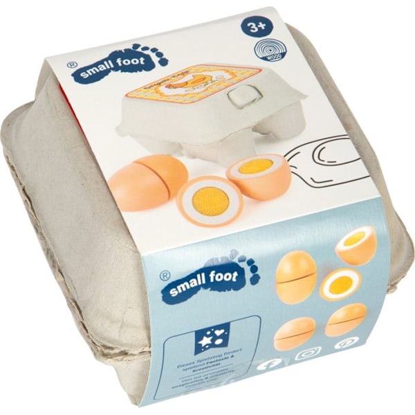 Träegg - Kökstillbehör - Beige - 4 stycken - Hög lekvärde - Kartonglåda