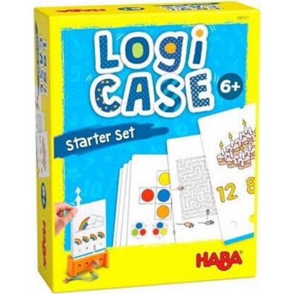 HABA - LogiCASE Starter Set 6+ - Pusselspel för logiskt tänkande och koncentration - 77 pussel per kit - Barn 6+ Gul
