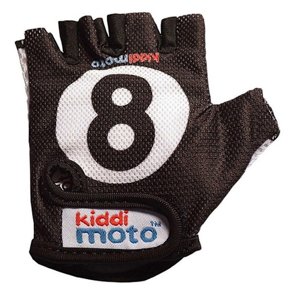 Kiddimoto - 8 bollar handskar MEDIUM Svart