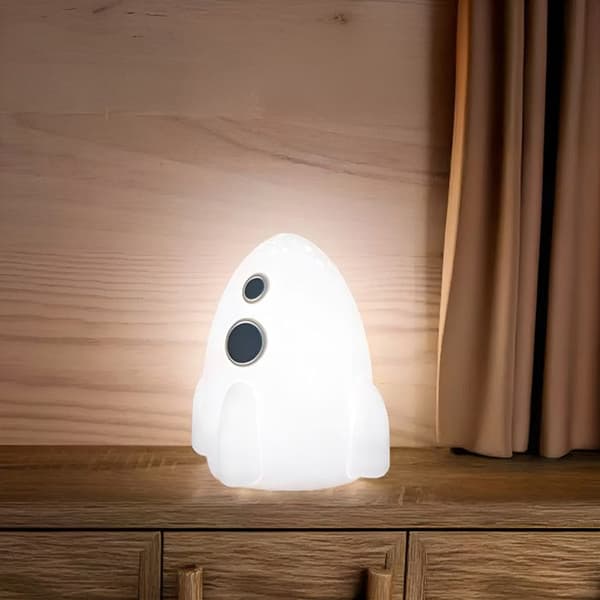 Little L | Silikon Touch-lampa Raket - Vit - TU Vit
