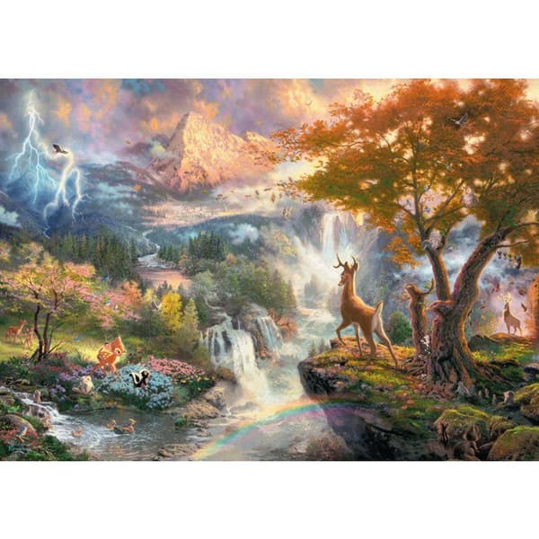 Pussel 1000 bitar - SCHMIDT SPIELE - Thomas Kinkade Studios - Disney - Bambi - 1000 bitar Flerfärgad