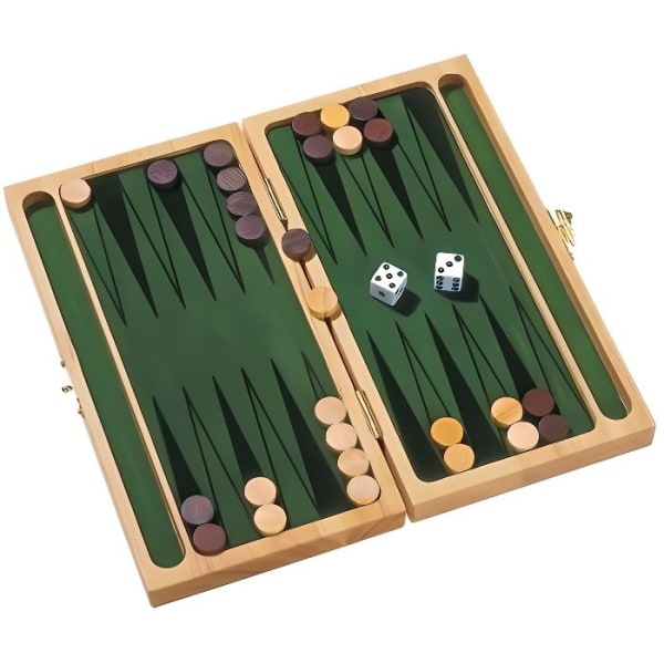 Brädspel - GOKI - GOKI Backgammon - Grön - Blandat - från 6 år och uppåt