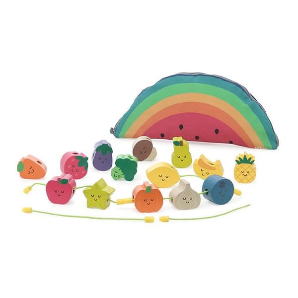 Vilac - Træperler Tutti frutti Röd