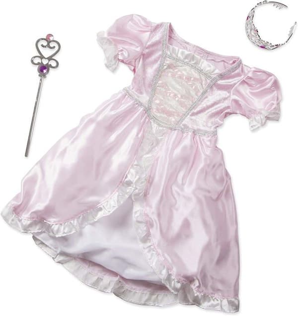 Kostume Prinsessekjole - MELISSA & DOUG - Prinsessekostume - Rosa - Polyester - 3-6 år rosa och vitt
