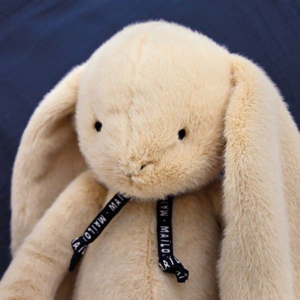 MA0163 Le Lapin Meloe 37cm Beige - MAÏLOU TRADITION - PELUSHER/Doudous - Brun - Polyester / Bomull beige
