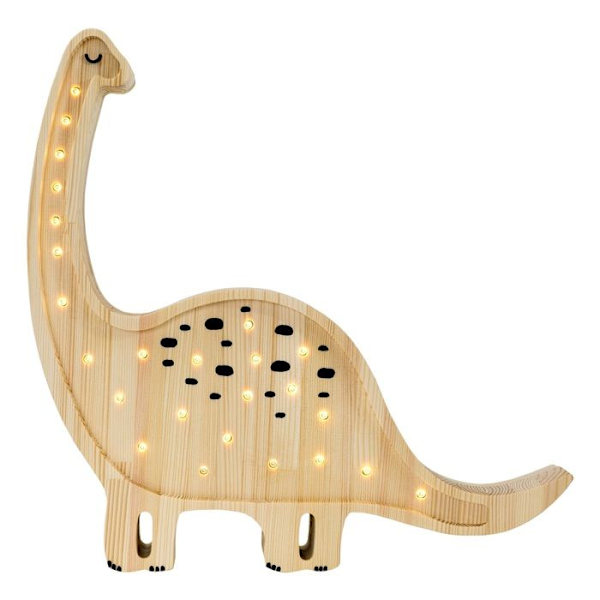 Little Lights - Diplodocus Night Light Lampa naturligt trä Beige