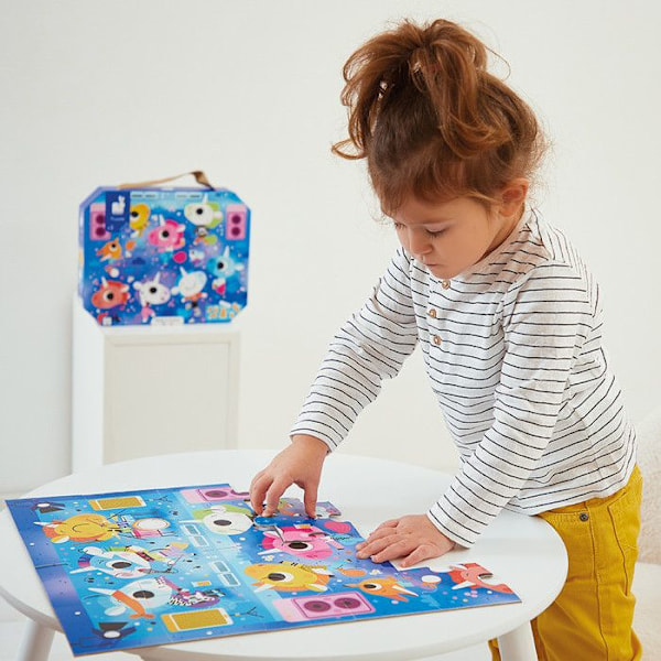Unicorns Rock Concert Puzzle - 24-bitars pussel i FSC-kartong - Tillverkat i Frankrike - Pussel för barn från 3 år