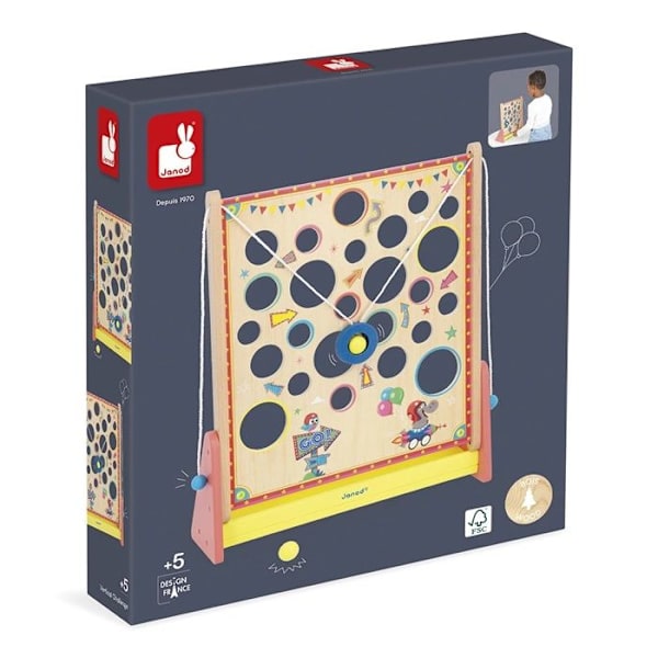 Spelmanskap - Janod - Vertikal Utmaning Applepop - 2 träkulor - Inomhus - Blandat Beige