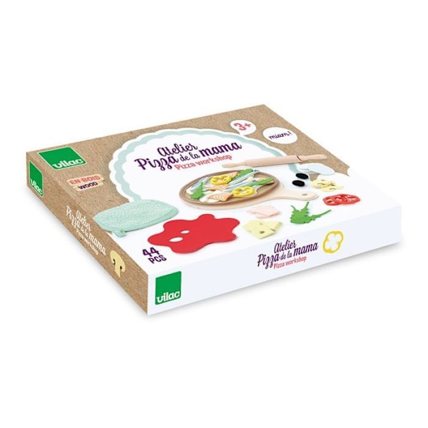 Dinette för Atelier pizza della Mamma - Brun - L 28 x l 18 x H 4 cm kastanj