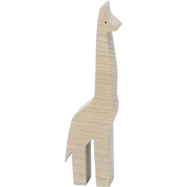 Figuriini - AC-DÉCO - Pompon - Puu - Beige - 13,7 cm Beige