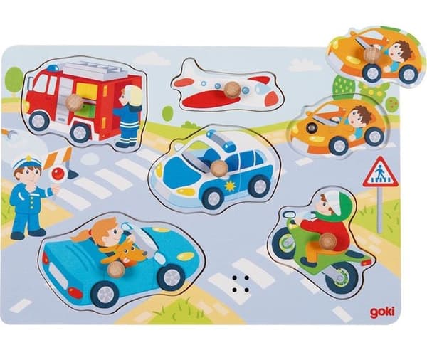 Goki - Ääni-puzzle ajoneuvoilla - GOLLNEST & KIESEL Blå