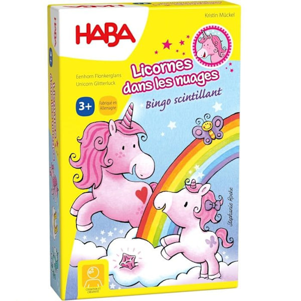 Yksisarviset pilvissä - HABA - Kimaltava bingo - 3 vuotta ja enemmän Vaaleanpunainen
