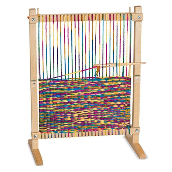 Melissa & Doug - Puinen kudontakone Flerfärgad