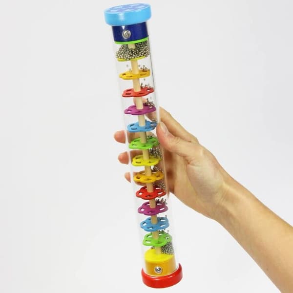 GOKI Regnbue - L34xØ5,5cm - Stål kugler - Træ og plastik Röd
