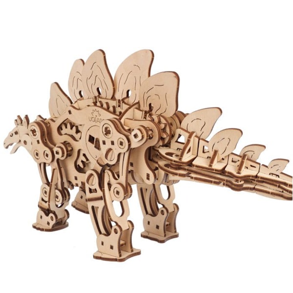 Stegosaurus - Ugears - 3D puupuzzle Beige
