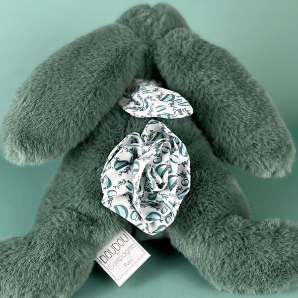 Doudou et Compagnie - Sage grön kanin mjukis 25 cm Grön