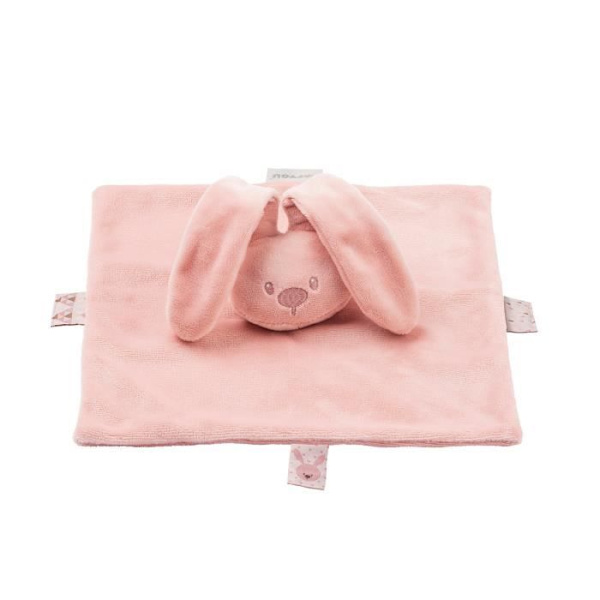 NATTOU Doudou Lapidou - Kierrätettyä kangasta GRS - Vaaleanpunainen Rosa