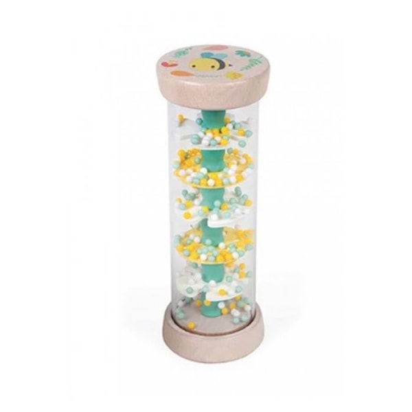 Musikalisk uppvaknande leksak - JANOD - Pure Wooden Rain Stick - För bebisar från 6 månader - Beige färg Beige