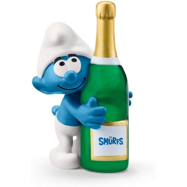 Schleich-figur - Smurf med flaska - Blandat - Från 3 år - SMURFAR™ Flerfärgad